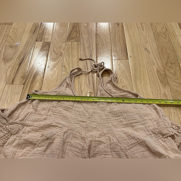 Free People Light Blush Pink Babydoll Flowy Dress Shirt Top - women’s size small - Picture 6 of 8